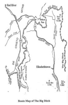 May 28 illustration.Big Ditch route map