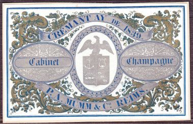 July 1 illustration.Mumm champagne label